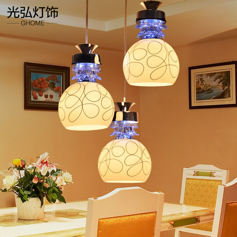 餐厅吊灯三头LED餐吊灯水晶jrs视频直播_JRS体育直播_jrs直播是什么意思饭厅吧台餐厅灯 简约单头餐桌灯具