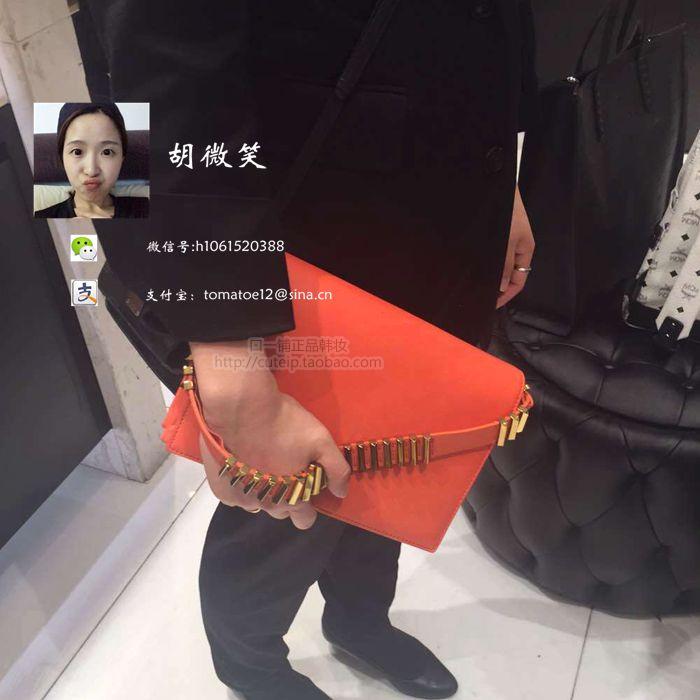 海外免税店正品代购MCM金属扣背带单肩斜跨手拿方包 保修卡齐全