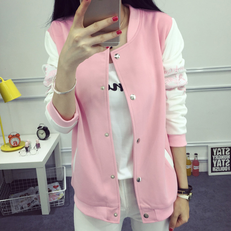 春秋韩版胖mm加大码女装棒球服女学生上衣百搭短款小夹克长袖外套