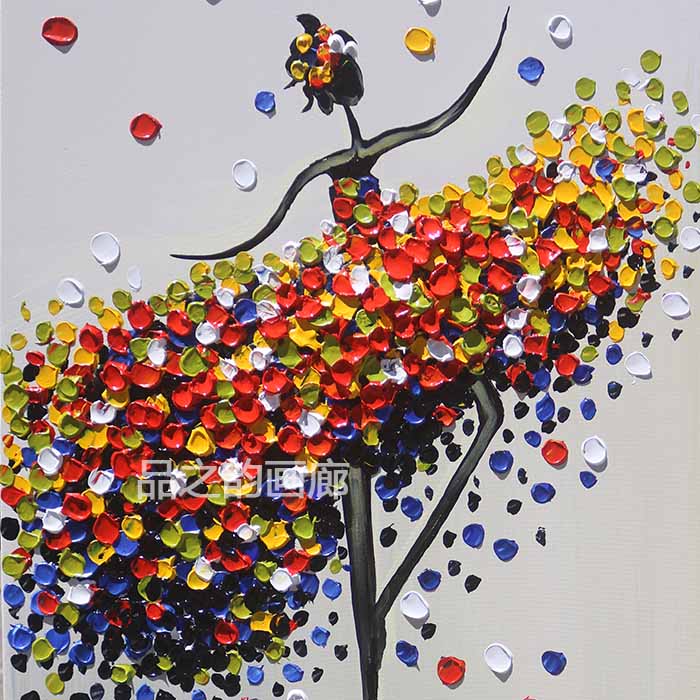 玄关过道装饰画客厅油画挂画芭蕾舞壁画欧式