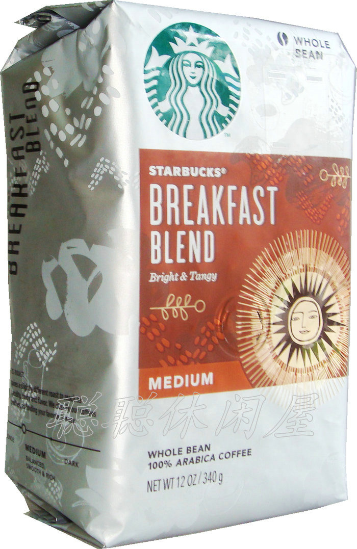 正品原装美国进口星巴克Breakfast早餐综合咖啡豆中度烘焙340g