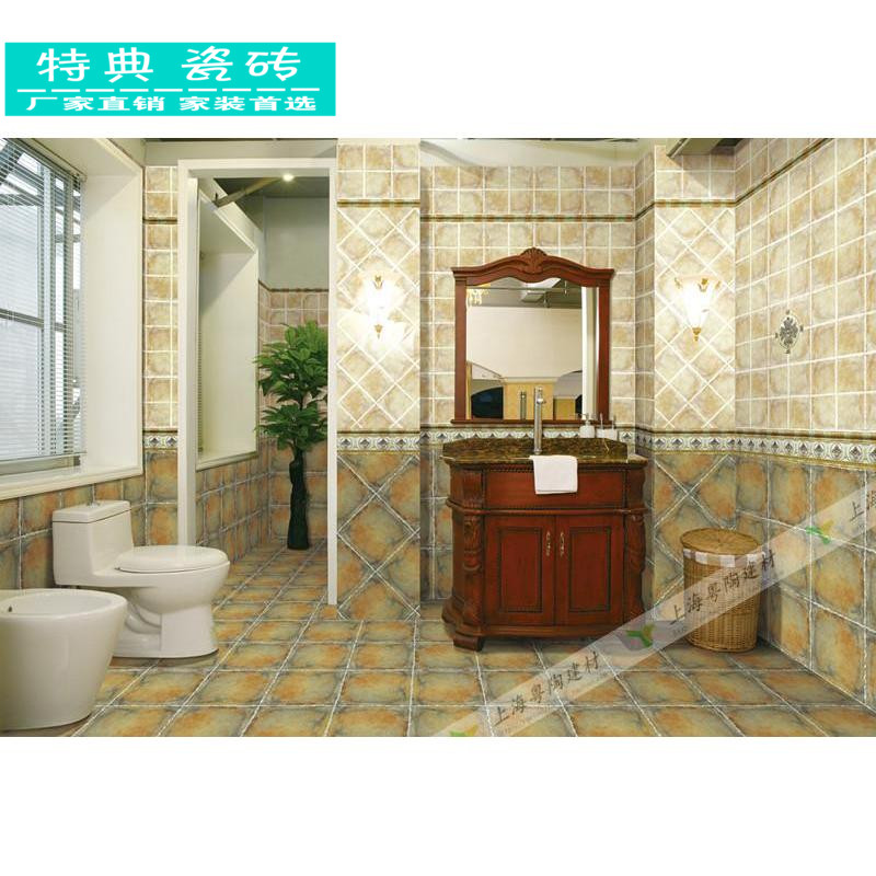 油画系列仿古砖卧室客厅防滑耐磨瓷砖卫生间地砖防水厨卫墙300mm