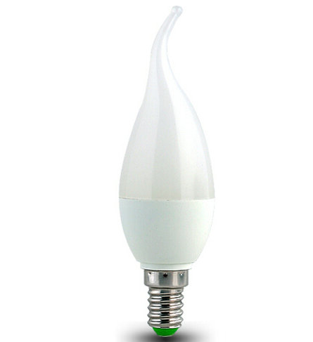 赛琳娜灯饰 led拉尾磨砂蜡烛灯泡 E14螺口3W/5W暖/正白光