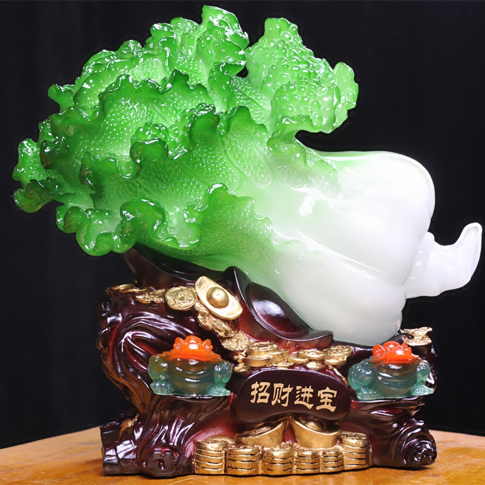 玉白菜摆件小大号招财金蟾开业送礼品家居客厅店铺饭店jrs视频直播_JRS体育直播_jrs直播是什么意思装饰品