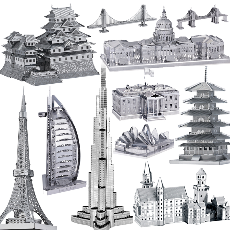 金属拼装模型不锈钢3D立体金属拼图合金jrs视频直播_JRS体育直播_jrs直播是什么意思成人拼图礼物摆件白宫