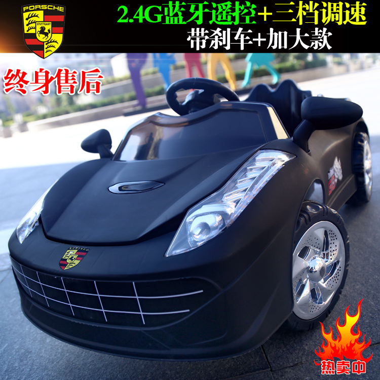 保时捷儿童电动车四轮双驱动跑车婴儿宝宝电瓶车小孩遥控汽车可坐