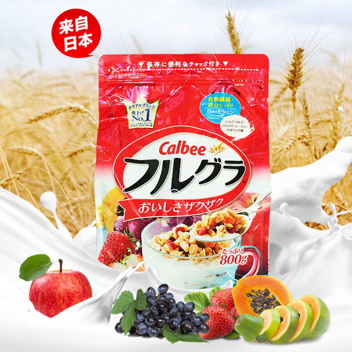 日本进口Calbee卡乐比水果燕麦片谷物颗粒即食干吃营养冲饮代早餐