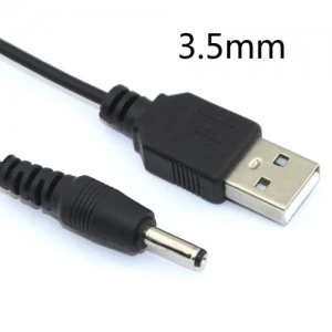 usb转3.5mm音频圆孔圆头充电数据线迷你插卡小音箱音响连接电源线