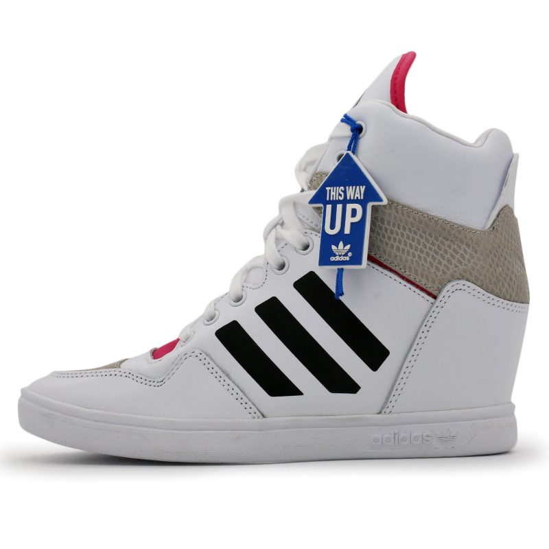 Adidas阿迪达斯女鞋高帮板鞋三叶草内增高运动休闲鞋B35324