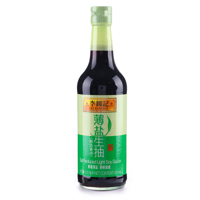 李锦记 薄盐生抽 500毫升 优质天然酿造少盐健康酱油
